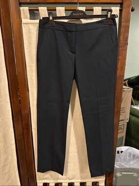 Theory Black Tailored Straight-Leg Trousers